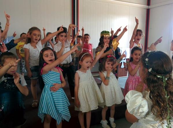 A kindergarten for 130 refugee children in Erbil