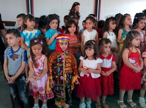 A kindergarten for 130 refugee children in Erbil
