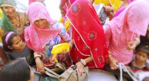 Visitors looking the Bags in Haat Bazar