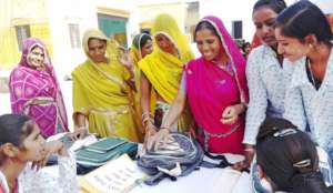 Visitors looking the Bags in Haat Bazar
