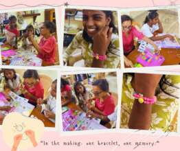 Bracelet making day with the chidren