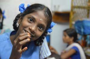 Children during their study time