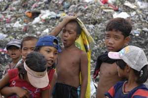 Kids on the Tacloban city dumpsite