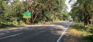 'Drive Slow' signage near elephant corridor
