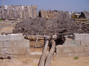 Recently collapsed roof of the school/community center building