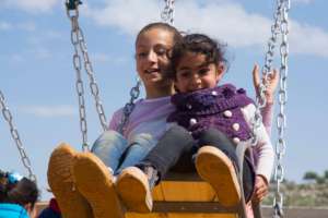 The freedom of the first swingset in Ein Yanoun
