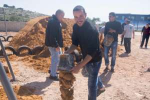 C4P group building the playground in Yanoun