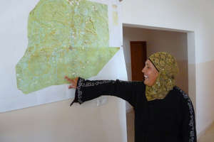 Principal shows the occupation map near Al Samoa