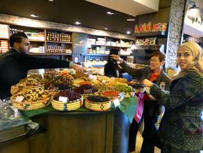 Getting snacks in Ramallah for the long ride there