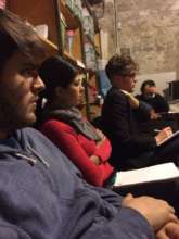 some volunteers before writing questionnaire
