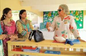 SMB Art faculty during an assisted tour by artist