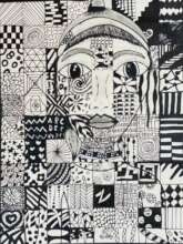 Zentangle Portrait Created by a Student