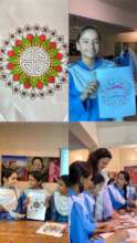 Mandala activity during summer camp art classes