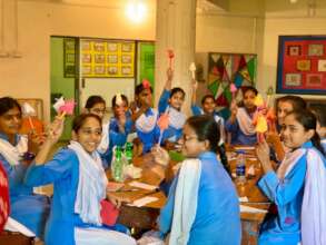 Origami art class during summer camp'22