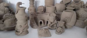 Pottery work by students