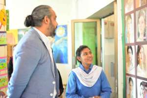 During the annual art exhibition