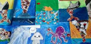 Students' works on the topic "Protect Marine Life"
