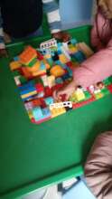 Children using Lego in Thobeka's classroom