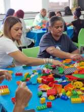 At a "Lego Learning through Play" workshop