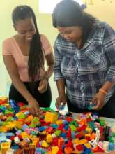 Wonderland Educare teachers and the LEGO Playbox