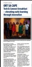 Press release for the Tech and Connect Breakfast