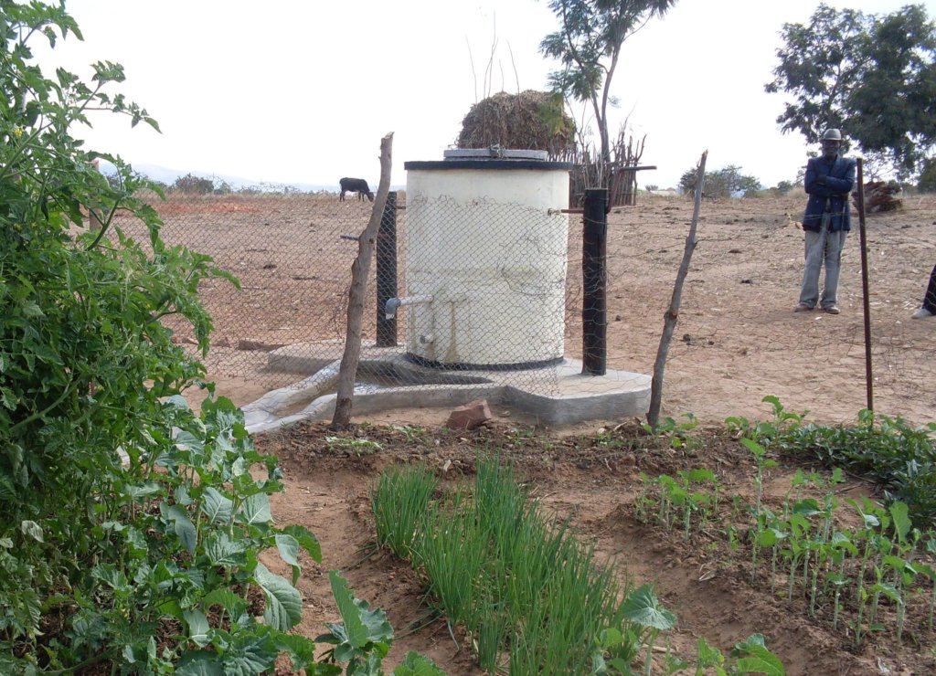 An example of a well built by Pump Aid