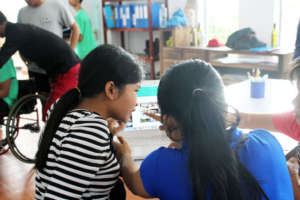 Students learn computing skills together