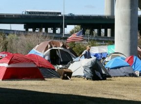 Tent City before removal in Charleston