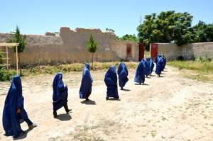 girls on their way to school