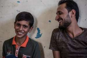 Ghalib and Mohammed, Al-Ghad social worker
