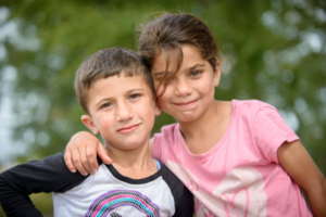 Abdul & Noor waiting at the Serbia-Hungary border