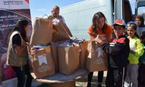 World Vision distributes baby kits to families