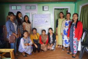 Women community facilitators at a training