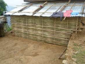 Shelter surrounded by bamboo in ward no.1