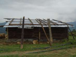 Shelter constructed with CGI sheet in ward no.3