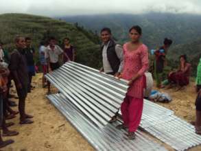 CGI sheet distribution for shelter