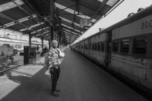 ragpicking at the railway station