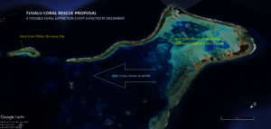 Tuvalu reefs with cooler rescue site