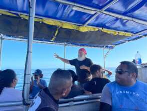 Austin taking coral crew out to protected lagoon