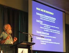 Austin presenting at the Cairns meeting