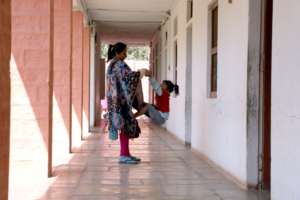 Neha with her Daughter at the Shelter Home