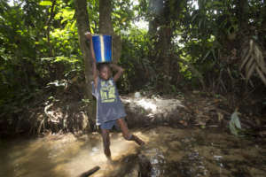 Unimproved drinking water source