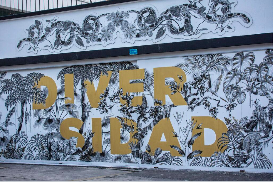 Mural by Tatiana Arocha, Goethe Institute Bogota