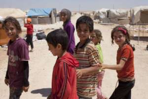 Syrian children in camp