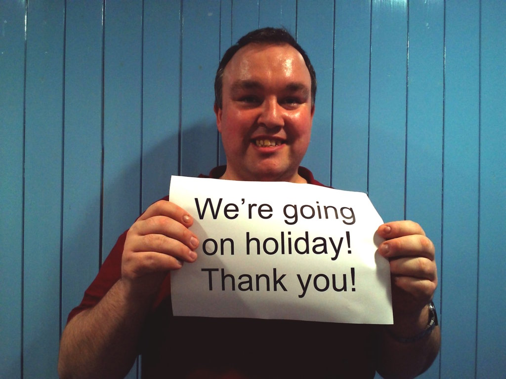David is going on holiday