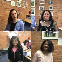 The girls with their finished hair styles!