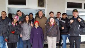 12 people with learning disabilities on holiday