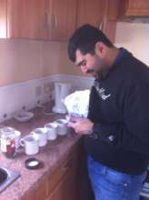 Umer making Tea