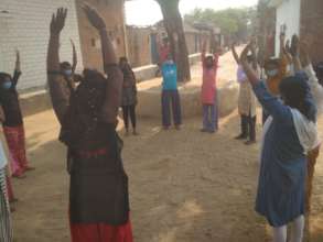 Girls in action during an awareness creating drive