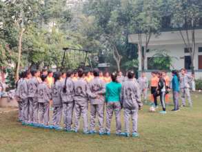 Training and playing Football at the Academy